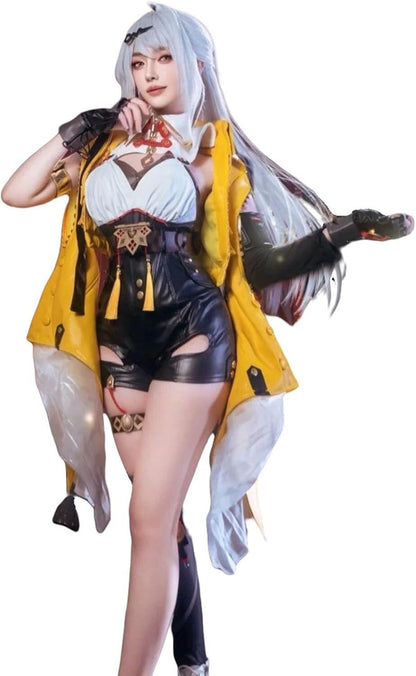 Azuiblc ゼンゼロ  コスプレ衣装  イーシェン 橘福福 尻尾付き チーフーフー 虎耳 コスチュームセット おしゃれ グッズ おしゃれ アニメ cosplay - Azuiblc