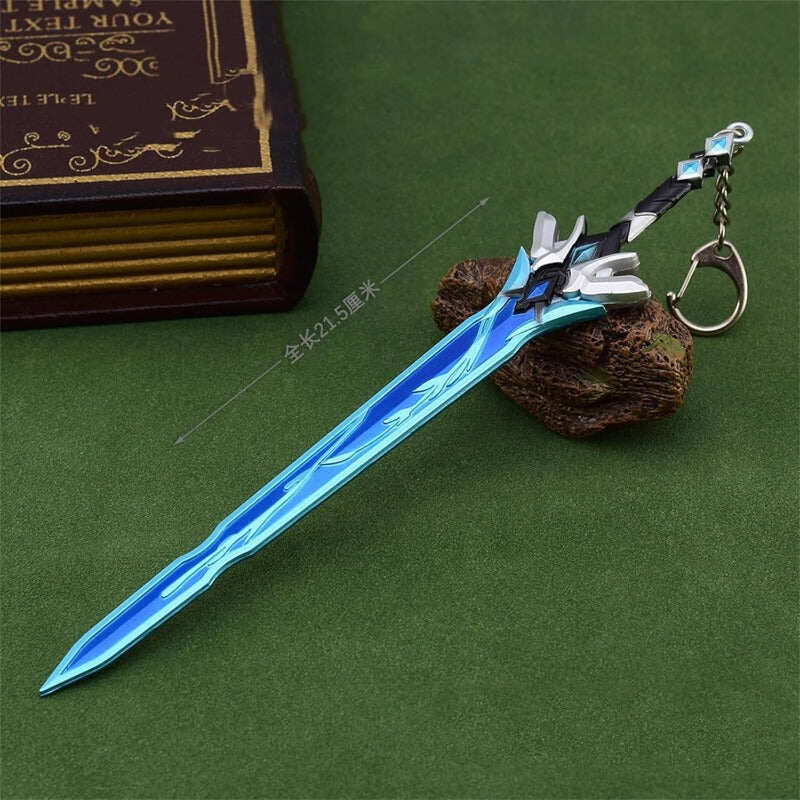 Azuiblc  崩壊 スターレイル キーホルダー 刃 じん ミニ武器 22cm グッズ 唐風剣 刀剣 刀置き贈り  合金 おしゃれ  置き物 武器 おもちゃ ミニチュア インテリア 萌えグッズ - Azuiblc