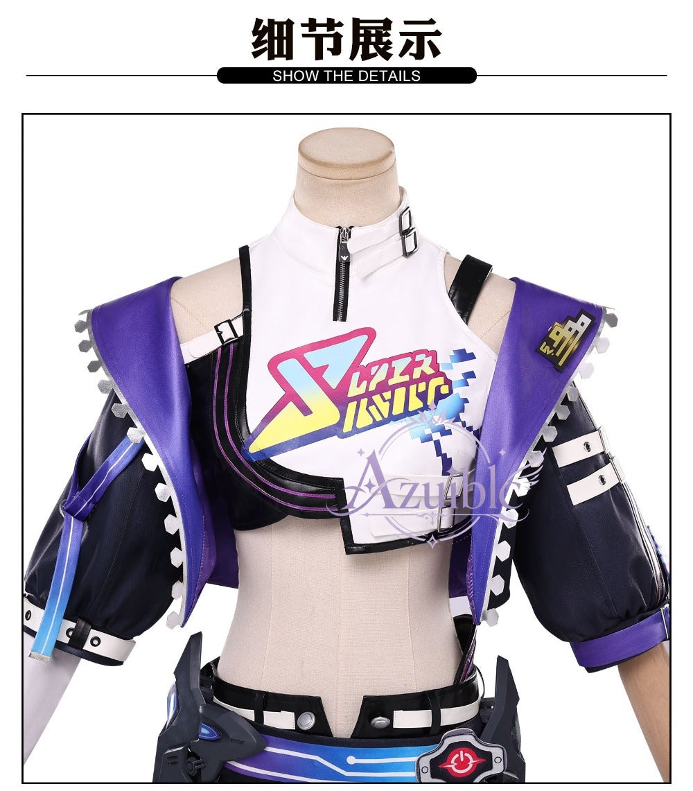 Azuiblc　崩壊スターレイル　銀狼LV.999　コスプレ衣装　眼鏡付　コスチューム