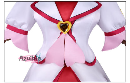 Azuiblc　ドキドキ!プリキュア 円亜久里　コスプレ衣装　キュアエース 　ドレス　ワンピース　イベント　仮装　可愛い