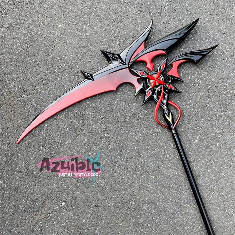 Azuiblc 原神 槍 赤月のシルエット 召使 コスプレ道具 アルレッキーノ
