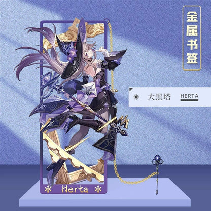 Azuiblc 崩壊スターレイル 　アナイクス　栞　9cm　キャストリス　ヒアンシー　サフェル　金属製　おもちゃ　萌えグッズ - Azuiblc