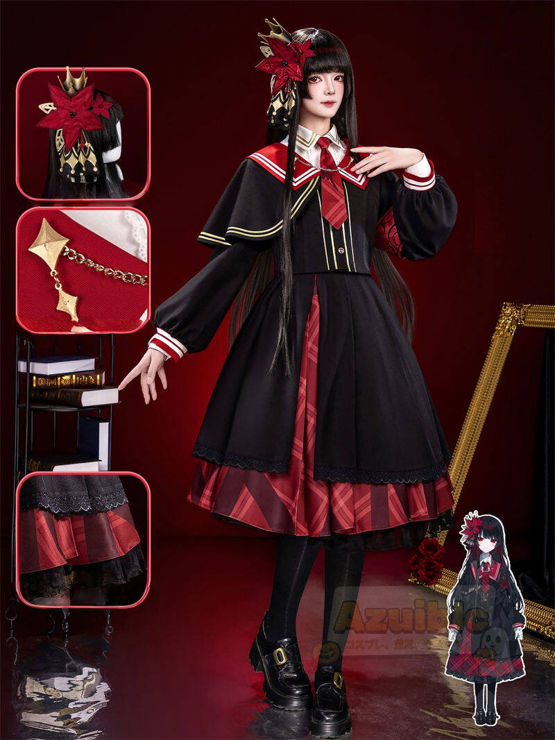 Azuiblc　魔法少女ノ魔女裁判　二階堂 ヒロ　コスプレ衣装　にかいどう ヒロ　髪飾付　まのさば ハロウィン - Azuiblc