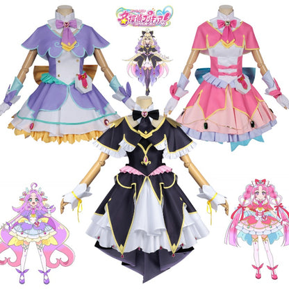 Azuiblc　名探偵プリキュア！明智 あんな  森亜 るるか　小林 みくる　コスプレ衣装　ドレス　舞台服　コスチューム