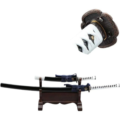 【Azuiblc】ゴースト・オブ・ツシマ 木製刀 菖蒲 ショウブ 刀 2本セット Ghost of Tsushima コスプレ道具 太刀 脇差 居合刀 美術刀 日本刀 武器 小物 撮影用 COSPLAY