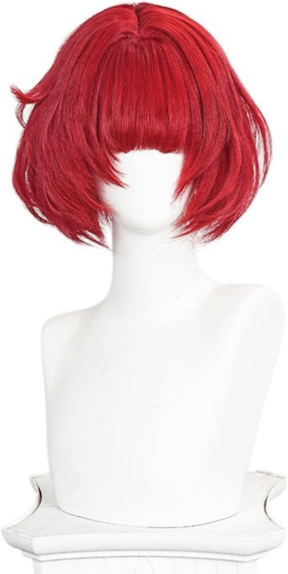 Azuiblc 崩壊 スターレイル トリノン トリビー コスプレ ウィッグ 赤 レッド ボブ 短髪 ネット付き 耐熱 トリスビアス 崩壊 おしゃれ グッズ アニメ かつら 鬘 WIG ショート コスプレ道具 小物 Azw006 - Azuiblc