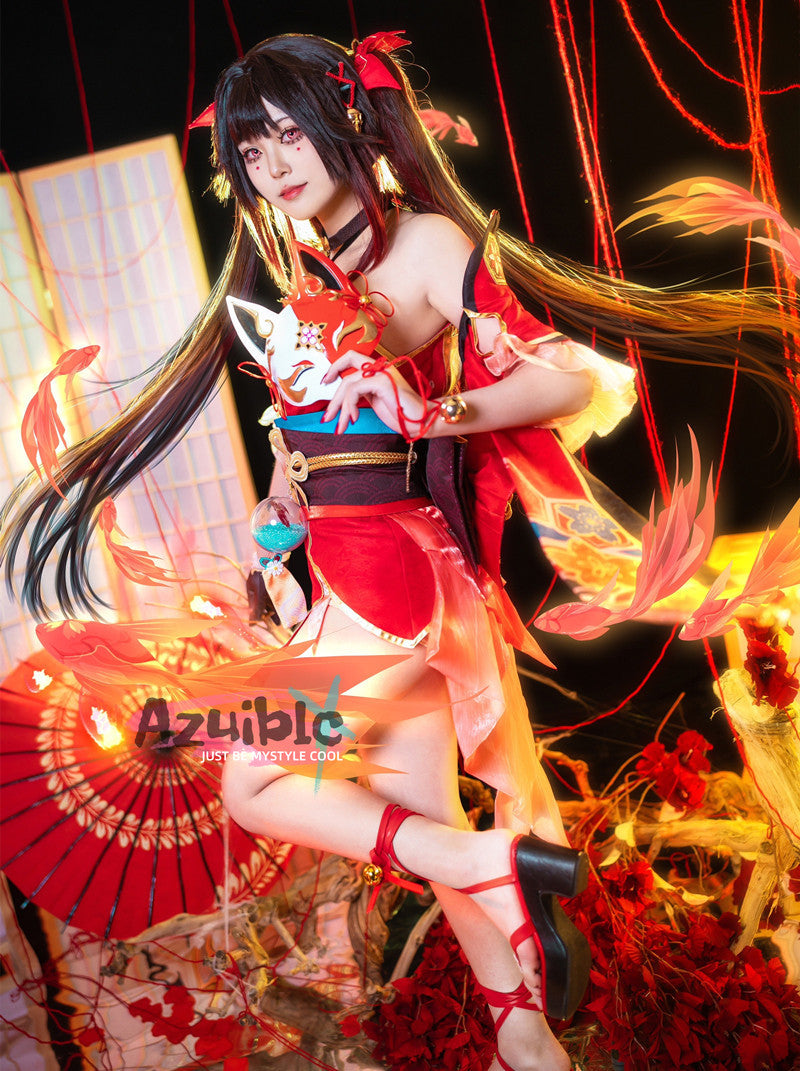 Azuiblc　崩壊スターレイル　花火 サンダル　コスプレ道具　下駄　イベントハロウィン