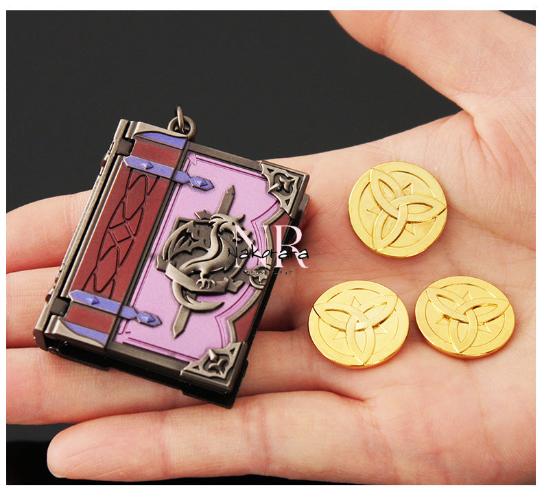 Azuiblc 原神 法器 5cm 龍殺しの英傑譚 　キーホルダー　おもちゃ　ミニチュア　合金　ダイキャスト　アクセサリー - Azuiblc