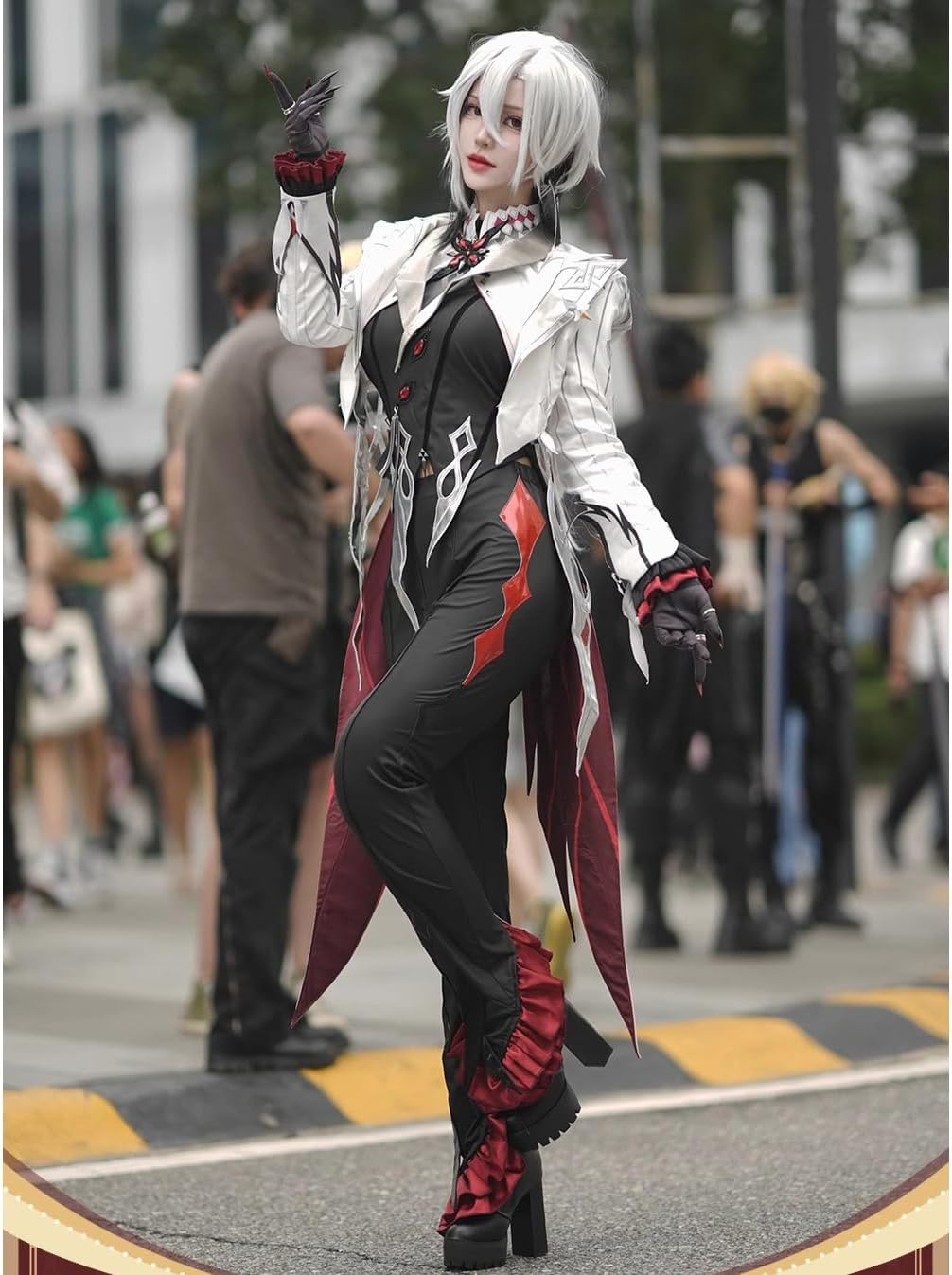 在庫納品　Azuiblc 原神　召使　アルレッキーノ　コスプレ衣装 　コスチュームセット 3D樹脂アクセサリー グッズ げんしん　cosplay 変装 仮装 　ハロウィン クリスマス イベント - Azuiblc