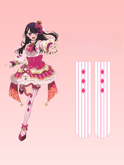 Azuiblc  星野 アイ  推しの子 ニーハイソックス タイツ ストッキング 涼感シリーズ 光沢オーバーニーソックス - Azuiblc