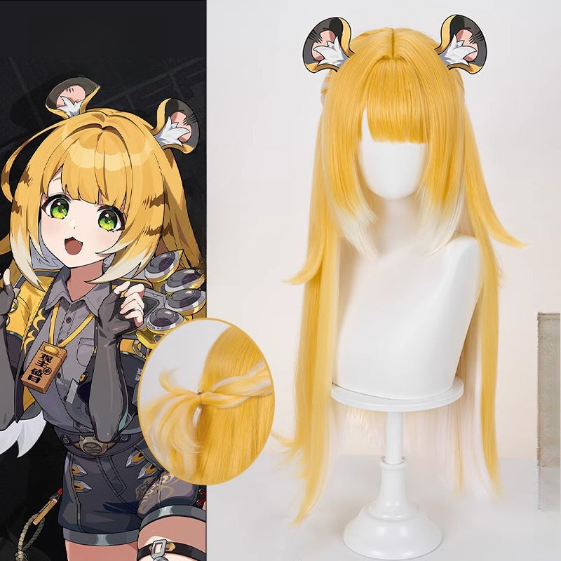 Azuiblc ゼンレスゾーンゼロ フーフー（橘福福）　ウィッグ　雲嶽山 コスプレ　ゼンゼロ／ZZZ カツラAzw02 - Azuiblc