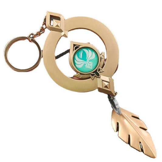 Azuiblc原神 げんしん 神の目 散兵 放浪者 スカラマシュ 風 スメール 19cm キーホルダー キーリング コスプレ 合金製 キーチェーン モデル 観賞用 コレクション コスプレ道具 イベント プレゼント グッズ 道具 小物 - Azuiblc