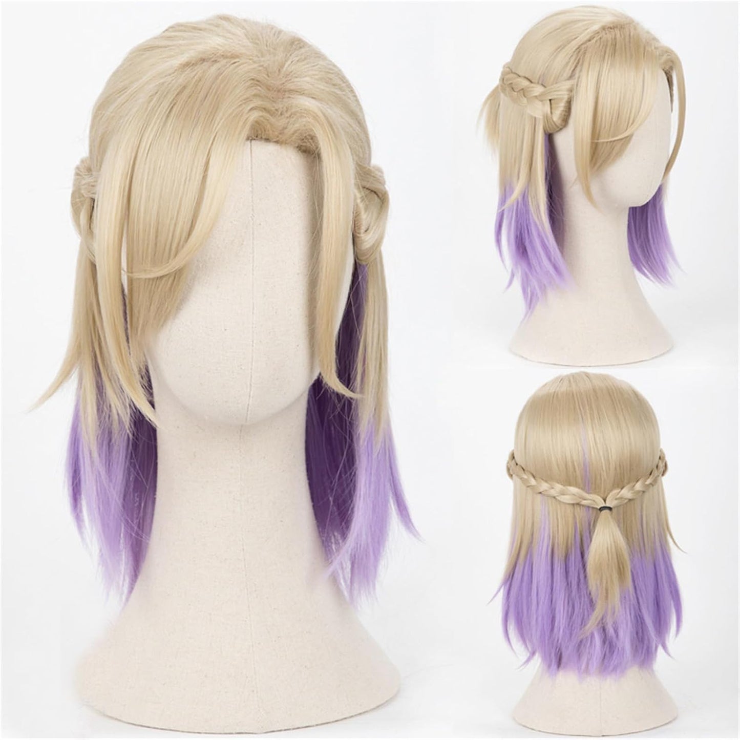 Azuiblc　ツイステッドワンダーランド　アズール・アーシェングロット コスプレ ウィッグ　ツイステ ウィッグネット付き 耐熱 人気 おしゃれ グッズ アニメ かつら 鬘 WIG コスプレ道具 ネット 小物 ハロウィン 祭り - Azuiblc