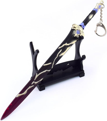 Azuiblc  崩壊 スターレイル キーホルダー 刃 じん ミニ武器 22cm グッズ 唐風剣 刀剣 刀置き贈り  合金 おしゃれ  置き物 武器 おもちゃ ミニチュア インテリア 萌えグッズ - Azuiblc