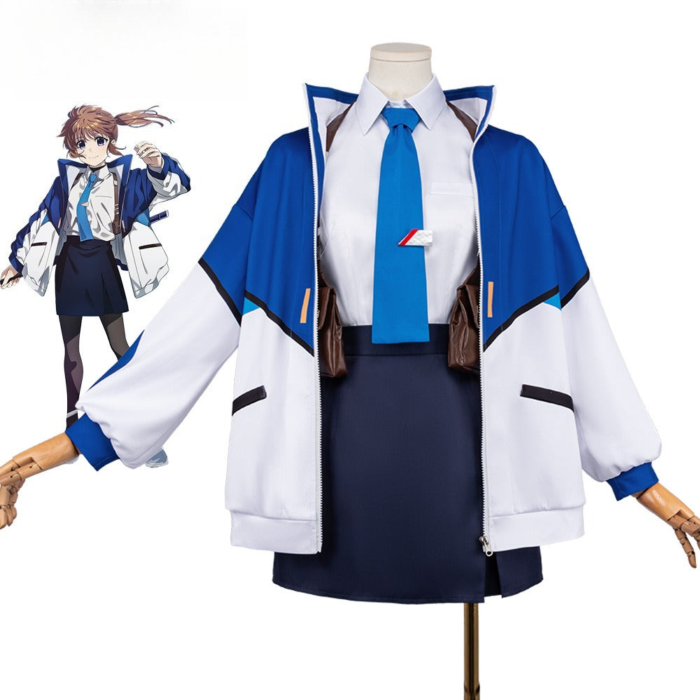 Azuiblc　魔法少女リリカルなのは 　 高町なのは 　コスプレ衣装　ユニフォーム　高校生服　衣装　仮装　ハロウィン　舞台服