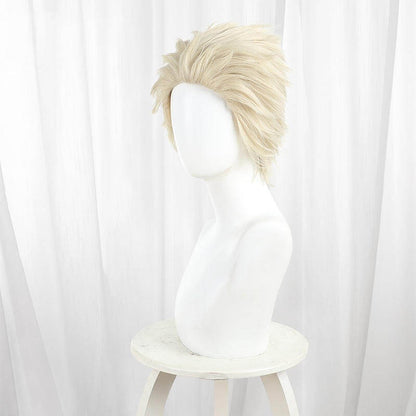 Azuiblc　薫る花は凛と咲く　金髪にピアス 紬 凛太郎   髪 30cm　ウィッグ　鬘 つむぎ りんたろう コスプレ道具 ウィッグ追加　中学　JK服　ハロウィン - Azuiblc