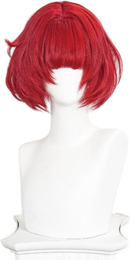 Azuiblc 崩壊 スターレイル トリノン トリビー コスプレ ウィッグ 赤 レッド ボブ 短髪 ネット付き 耐熱 トリスビアス 崩壊 おしゃれ グッズ アニメ かつら 鬘 WIG ショート コスプレ道具 小物 Azw006 - Azuiblc