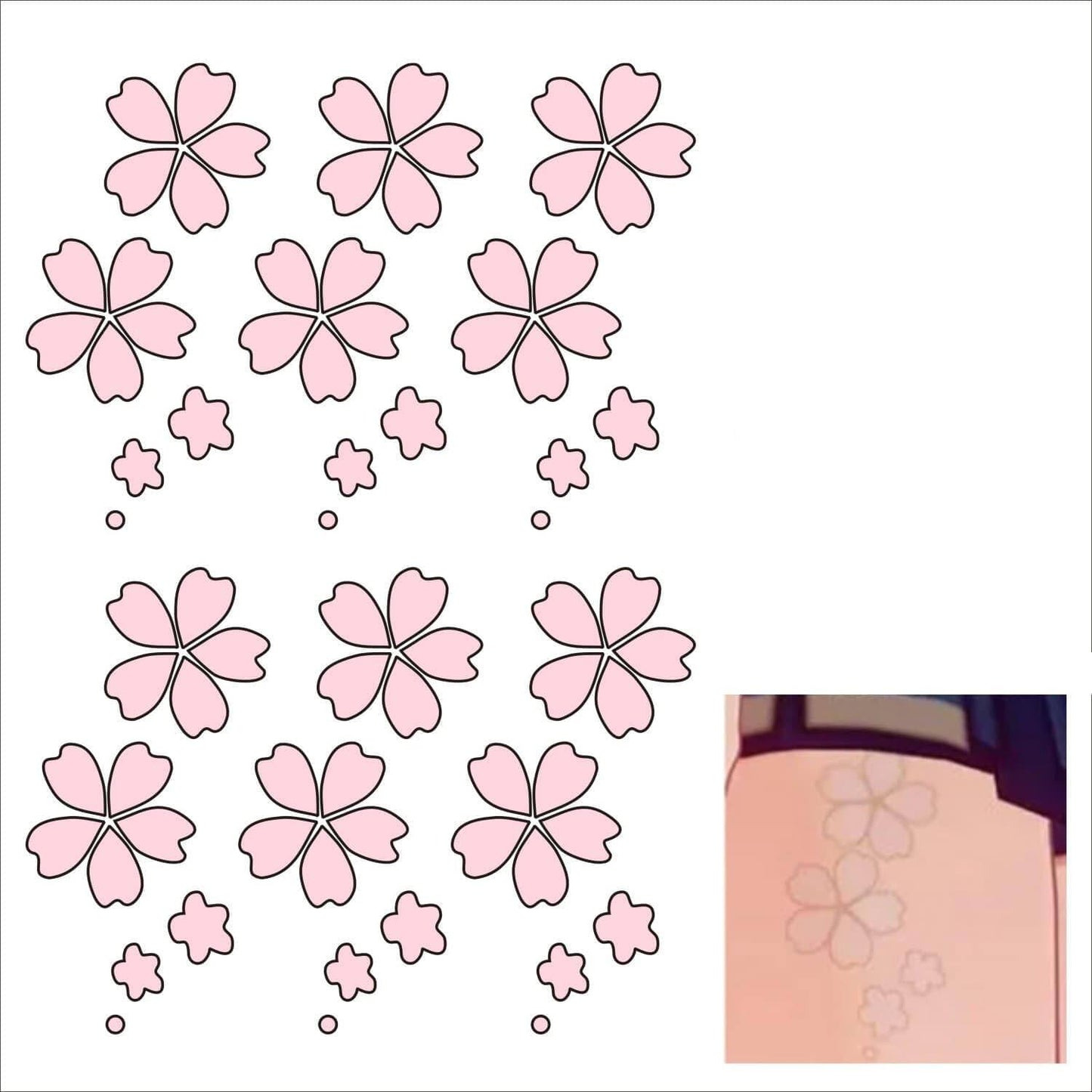 Azuiblc  原神 タトゥーシール 凝光 紗の幽蘭 コスプレ 小物 原神 太もも ボディーシール セット グッズ 人気 おしゃれ 飾り ファッション ハロウィン イベント 装備品 - Azuiblc