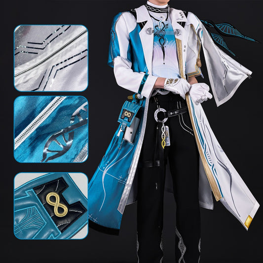 Azuiblc 鳴潮 リューク・ヘルセン コスプレ　仮装　舞台服　３d樹脂製パーツ　Luuk Herssen ウィッグ＋モチーフ武器追加対応