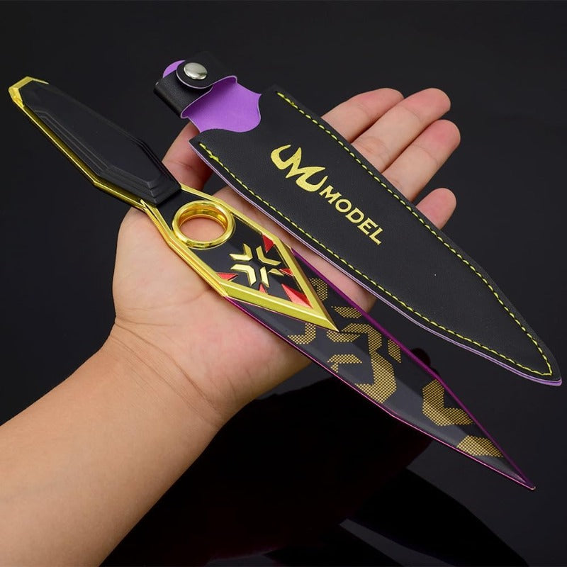 Azuiblc  ヴァロラント ミニチュア 　22cm 17cm ジェット セージ 合金 未開刃 レプリカ フィギュア ソード 剣 欧米風 西洋剣 ミニ武器 片手剣 工芸品 インテリア装備品 おみやげ - Azuiblc