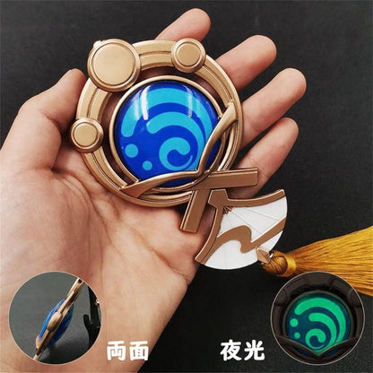 azuiblc 原神　 スカラマシュ 放浪者 神の目 　キーホルダー風 散兵 グッズ 合金 キーチェーン 観賞用 コスプレ 道具 小物 おしゃれ 人気 誕生日プレゼント ミニチュア インテリアAzd21 - Azuiblc