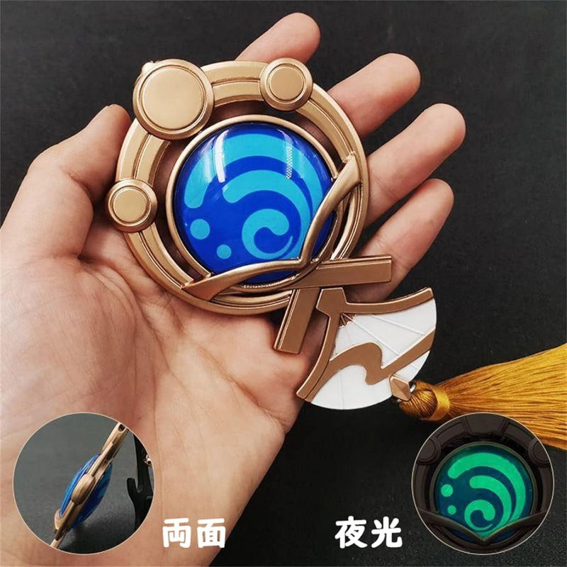 azuiblc 原神　 スカラマシュ 放浪者 神の目 　キーホルダー風 散兵 グッズ 合金 キーチェーン 観賞用 コスプレ 道具 小物 おしゃれ 人気 誕生日プレゼント ミニチュア インテリアAzd21 - Azuiblc