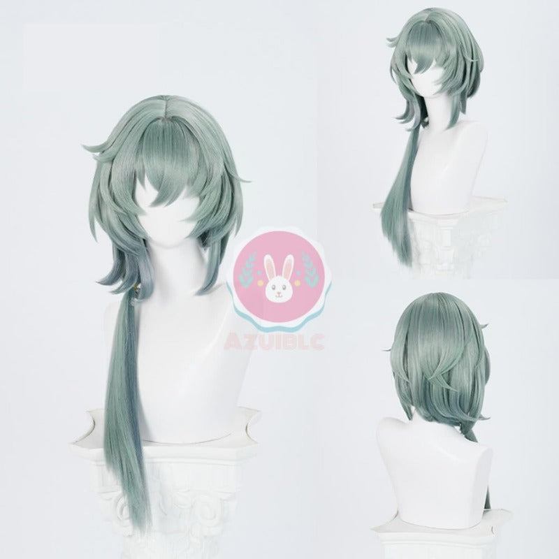 Azuiblc 崩壊  スターレイル アナイクス コスプレ ウィッグ 緑 グリーン ロング ネット付き 耐熱  かつら 鬘 WIG ショート コスプレ道具 Azw006 Azuiblc