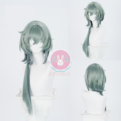 Azuiblc 崩壊  スターレイル アナイクス コスプレ ウィッグ 緑 グリーン ロング ネット付き 耐熱  かつら 鬘 WIG ショート コスプレ道具 Azw006 Azuiblc