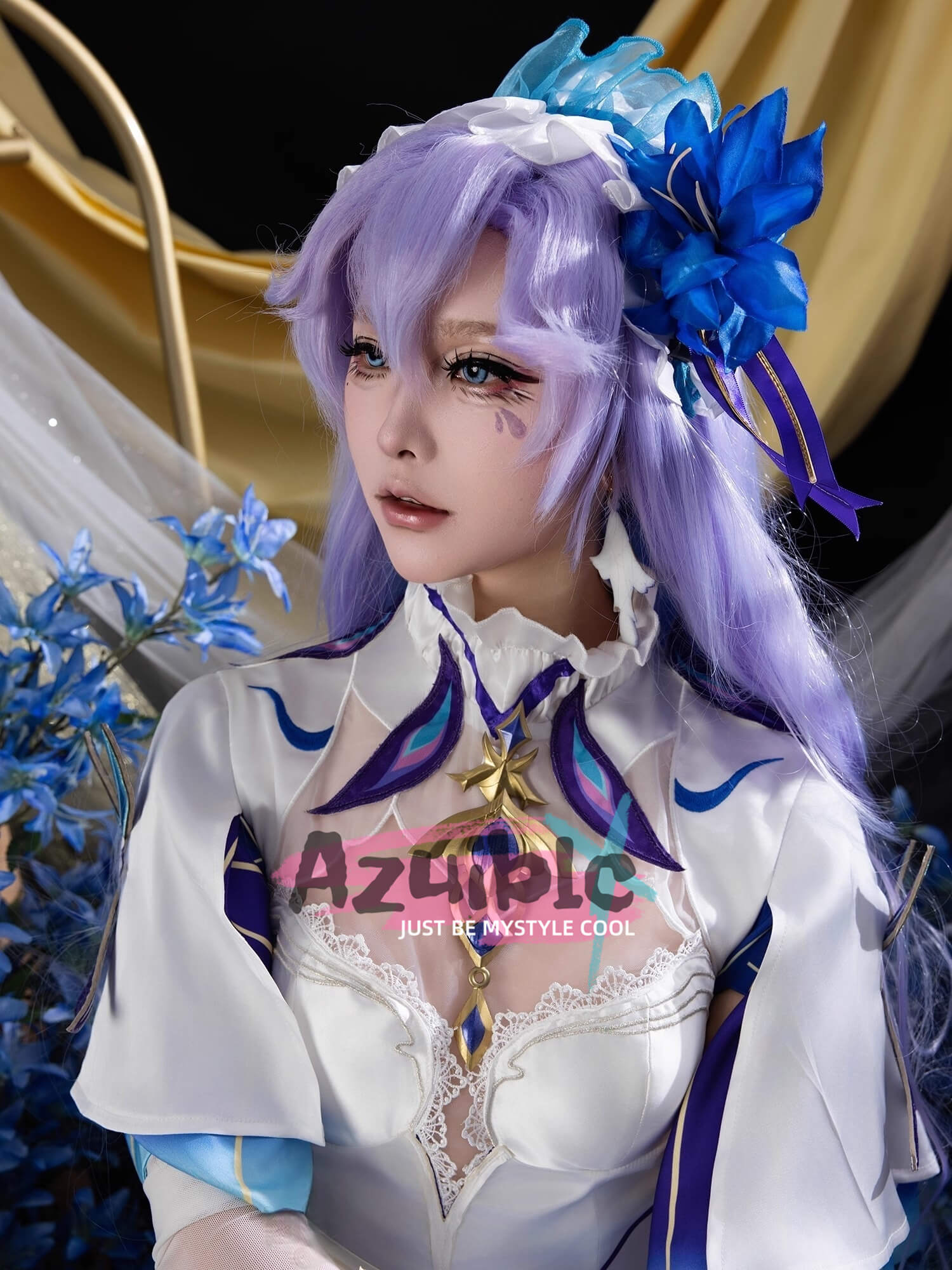 Azuiblc 鳴潮 カンタレラ コスプレ衣装　3d樹脂アクセサリー　礼服　ワンピース　コスチュームAzf14 - Azuiblc