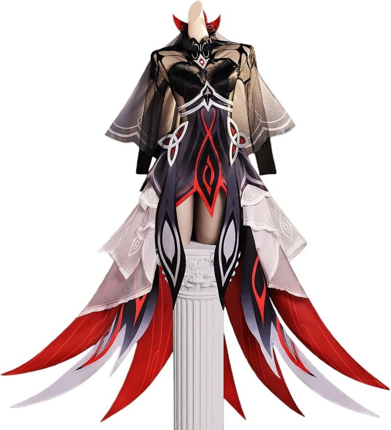Azuiblc Genshin Impact Ronova Regent of Death Cosplay Costume Set