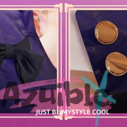 Azuiblc  崩壊スターレイル キュレネ　コスプレ衣装　Cyrene　コスチューム　金属製パーツ　イベント　紫色Azf016 - Azuiblc
