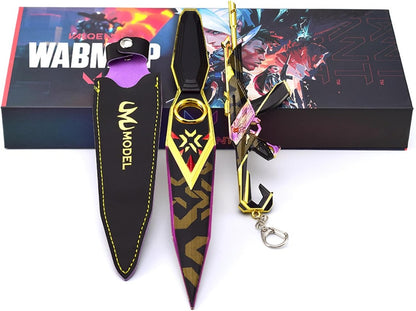 Azuiblc  ヴァロラント ミニチュア 　22cm 17cm ジェット セージ 合金 未開刃 レプリカ フィギュア ソード 剣 欧米風 西洋剣 ミニ武器 片手剣 工芸品 インテリア装備品 おみやげ - Azuiblc