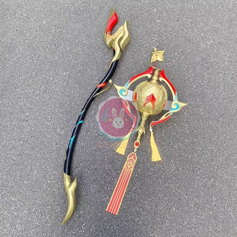 Azuiblc　崩壊スターレイル 丹恒の槍 撃雲 195CM 武器 PU製 3パーツ分ける 剣 刀 武器 コスプレ道具 Cosplay コレクション グッズ コスプレ小物 - Azuiblc