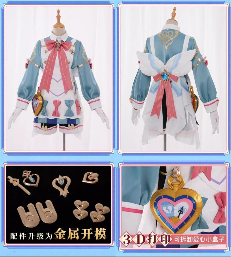 Azuiblc 原神コスプレ衣装  リネット フレミネ シグウィン フリーナ コスチュームセット 3D樹脂アクセサリー グッズ げんしん おしゃれ アニメ cosplay 変装 仮装 撮影 祭り ハロウィン クリスマス イベント - Azuiblc