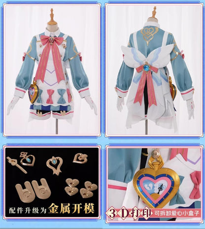 Azuiblc 原神コスプレ衣装  リネット フレミネ シグウィン フリーナ コスチュームセット 3D樹脂アクセサリー グッズ げんしん おしゃれ アニメ cosplay 変装 仮装 撮影 祭り ハロウィン クリスマス イベント - Azuiblc