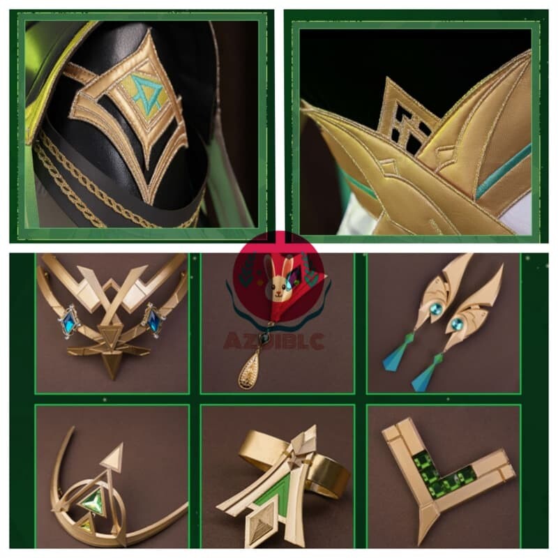 Azuiblc 原神 ネフェル コスプレ衣装 コスチュームセット グッズ おしゃれ アニメ cosplay - Azuiblc