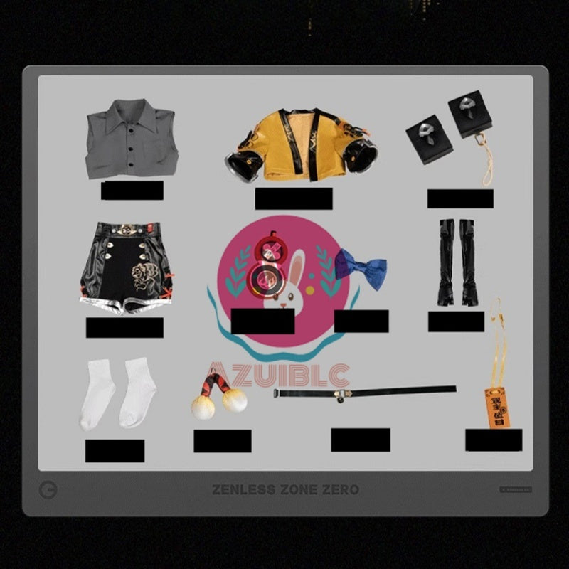 Azuiblc ゼンゼロ フーフー　福福 コスプレ　イベント　橘福福　3d樹脂アクセサリー付　豪華　仮装Azm11 - Azuiblc