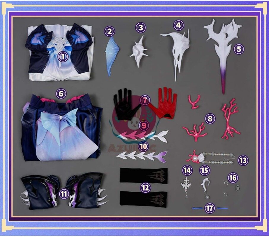 Azuiblc 崩壊 スターレイル セイレンス コスプレ衣装 3d樹脂製