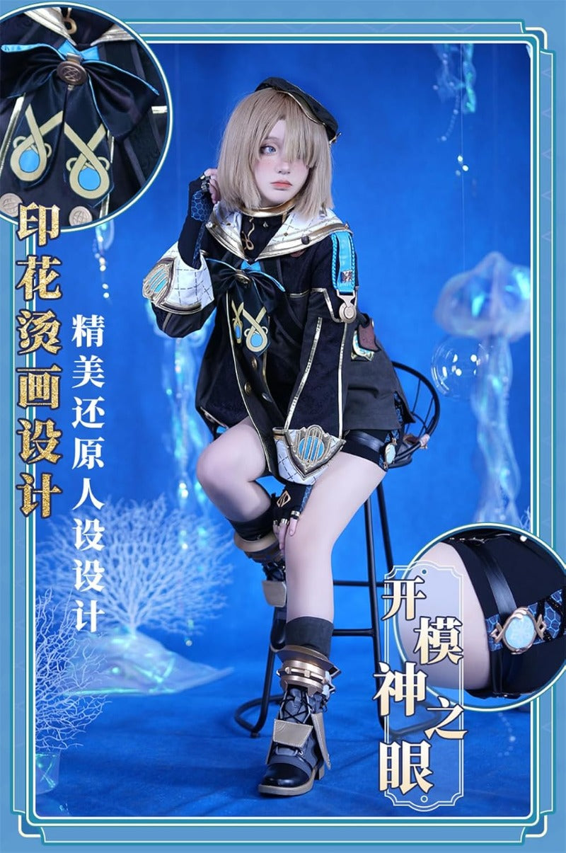 Azuiblc 原神コスプレ衣装  リネット フレミネ シグウィン フリーナ コスチュームセット 3D樹脂アクセサリー グッズ げんしん おしゃれ アニメ cosplay 変装 仮装 撮影 祭り ハロウィン クリスマス イベント - Azuiblc