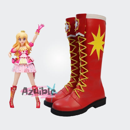 Azuiblc　アイカツ！　オールアイカツ　星宮 いちご　靴　ロングブーツ　コスプレ　ブーツ