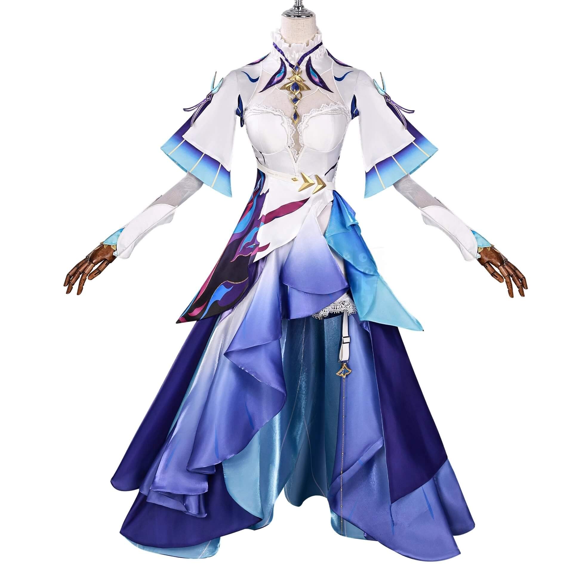 Azuiblc 鳴潮 カンタレラ コスプレ衣装　3d樹脂アクセサリー　礼服　ワンピース　コスチュームAzf14 - Azuiblc