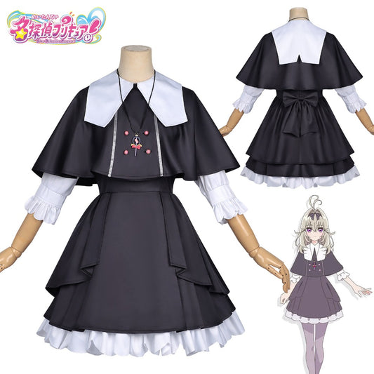 Azuiblc　名探偵プリキュア　森亜 るるか　コスプレ衣装　ドレス　日常服　コスチューム　イベント　仮装