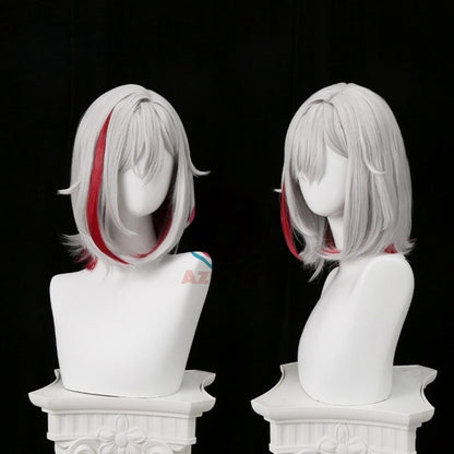【Azuiblc】崩壊スターレイル トパーズ コスプレ ウィッグ 赤 グラデーション ボブ 短髪 ネット付き 耐熱 かつら 鬘 WIG ショート コスプレ道具 小物 - Azuiblc