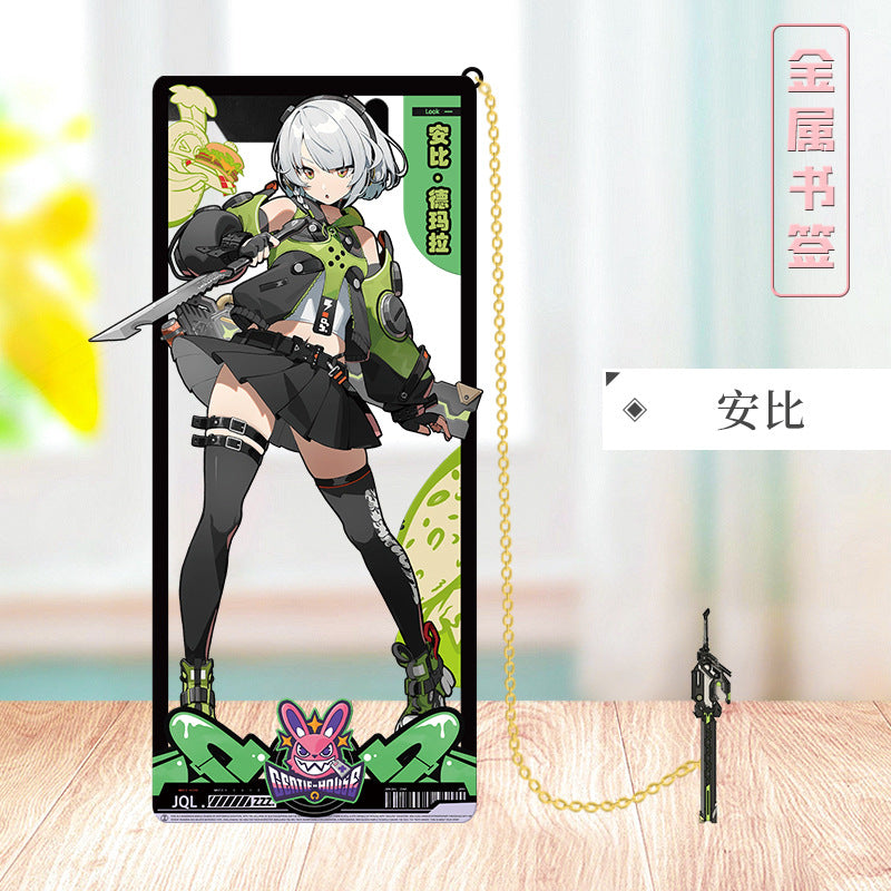 Azuiblc ゼンレスゾーンゼロ 栞 ビビアン トリガー 0号アンビー 金属製