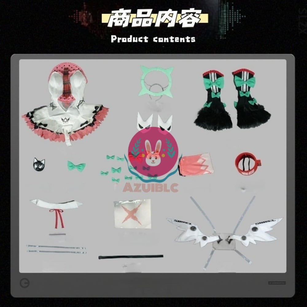 ゼンゼロ 南宮羽 コスプレ衣装 天使の輪&翼付き 3Dプリント 妄想