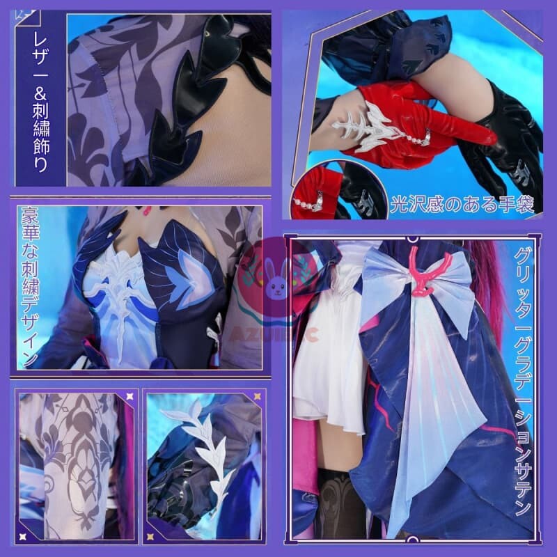 Azuiblc 崩壊 スターレイル　セイレンス　 コスプレ衣装 3d樹脂製アクセサリー　Hysilens　豪華衣装 靴カバー付き オンパロス/スティコシア　コスチュームセット  グッズ おしゃれ アニメ cosplay - Azuiblc