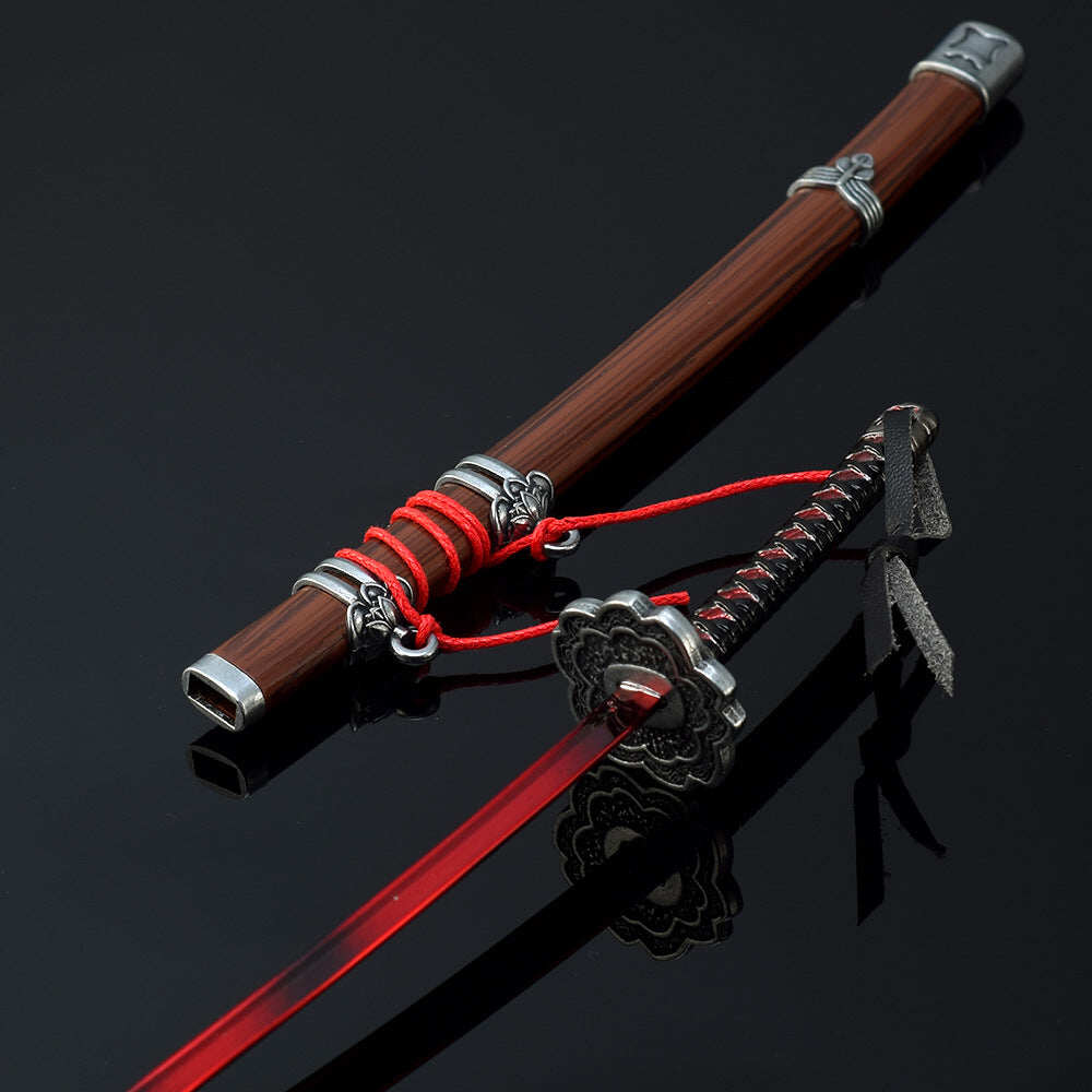 Azuiblc　SEKIRO　隻狼　楔丸　妖刀拝涙　26cm　武器　工芸品　ミニチュア　1/6スケール　ダイキャスト製　おもちゃ　武器レプリカ　卓上装備品　イベント　武器モデル　塗装済み可動フィギュア - Azuiblc