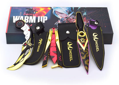 Azuiblc  ヴァロラント ミニチュア 　22cm 17cm ジェット セージ 合金 未開刃 レプリカ フィギュア ソード 剣 欧米風 西洋剣 ミニ武器 片手剣 工芸品 インテリア装備品 おみやげ - Azuiblc