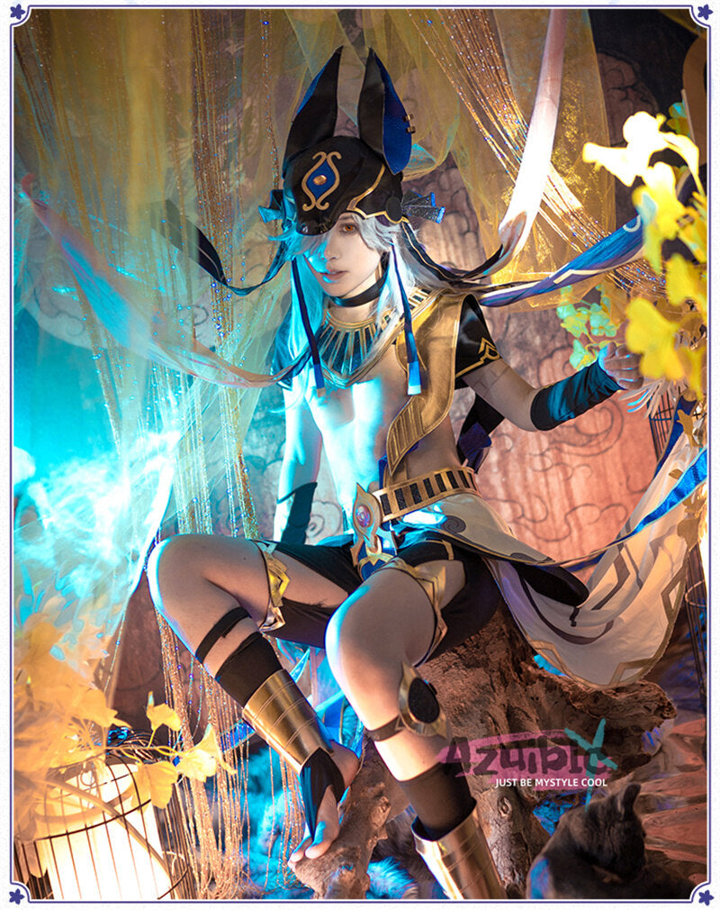 Azuiblc 原神 セノ コスプレ衣装　Cyno　　スメール/沈黙の殿　アヌビス　コスチューム　イベント　 - Azuiblc