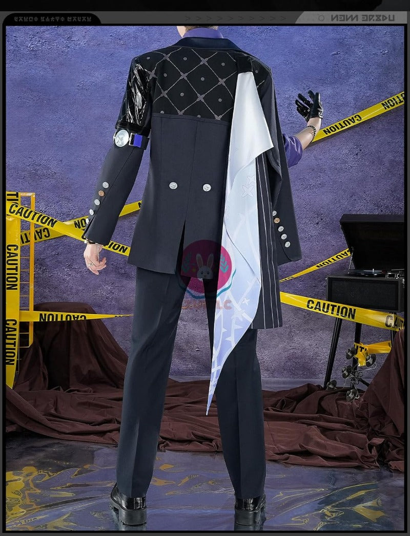 【Azuiblc】ゼンゼロ ヒューゴ 　コスプレ衣装 金属アクセサリー ハット付き コスチュームセット バンパイア 吸血鬼 スーツ 紳士 おしゃれ - Azuiblc